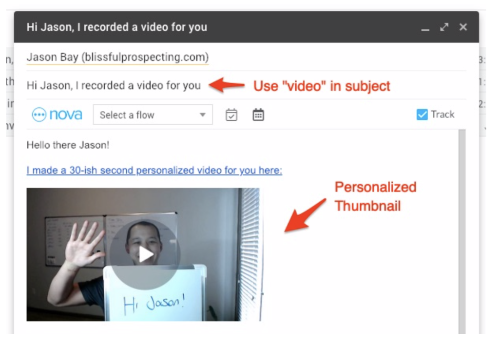 Video Prospecting Email - Blissful Prospecting